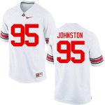 Men's Ohio State Buckeyes #95 Cameron Johnston White Nike NCAA College Football Jersey August CCC7644HM